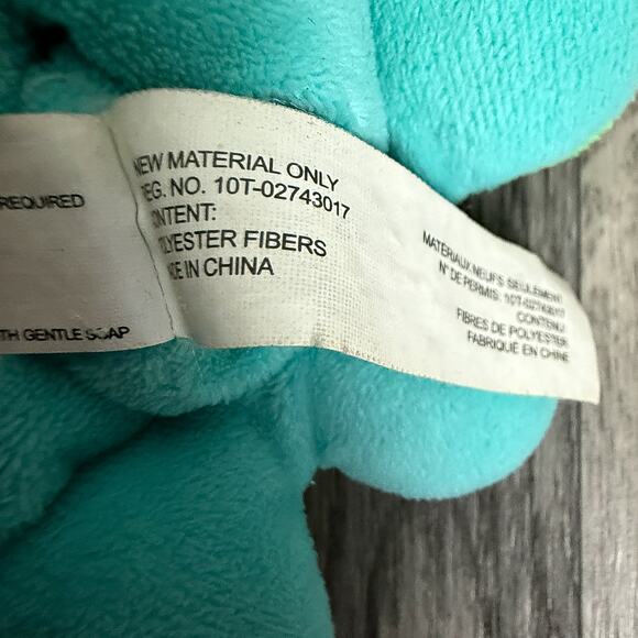 TeeTurtle Reversible Octopus Plush Toy Green Blue Mood Flip Happy Sad Face - Picture 3 of 5